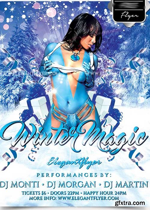 Winter Magic V8 Flyer PSD Template + Facebook Cover