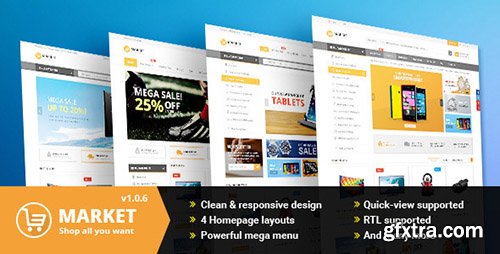 ThemeForest - Market v1.0.6 - Responsive Multipurpose OpenCart Theme - 13276107