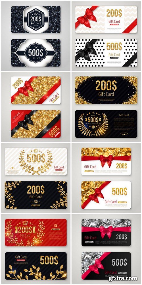 Gift Card - 8 EPS Vector Stock