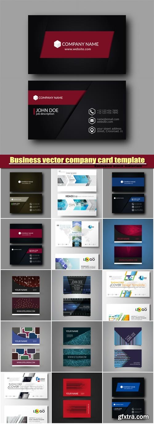 Business vector company card template