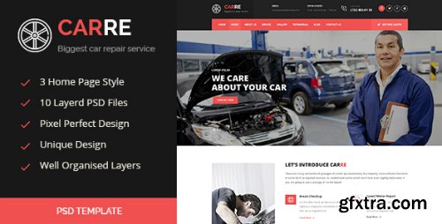 ThemeForest - CARRE - Auto Mechanic & Car Repair PSD 14325377