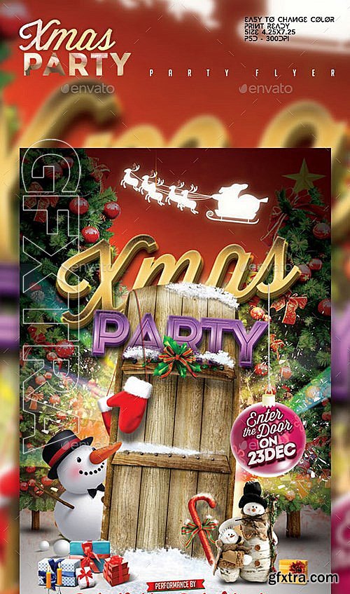 GraphicRiver - Xmas Party Flyer Template 9382276