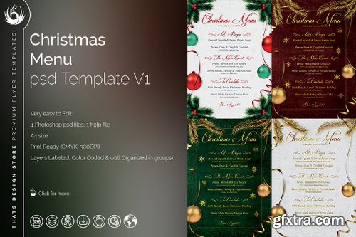 Graphicriver Christmas Menu Template V1 9207575