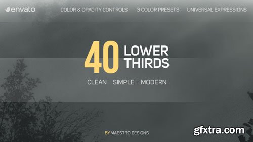 Videohive - 40 Lower Thirds - 18603986