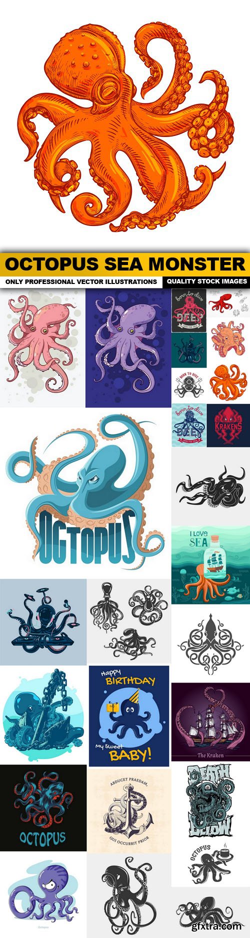 Octopus Sea Monster - 25 Vector