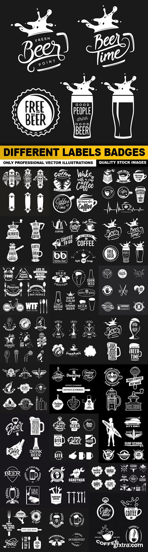 Different Labels Badges - 25 Vector