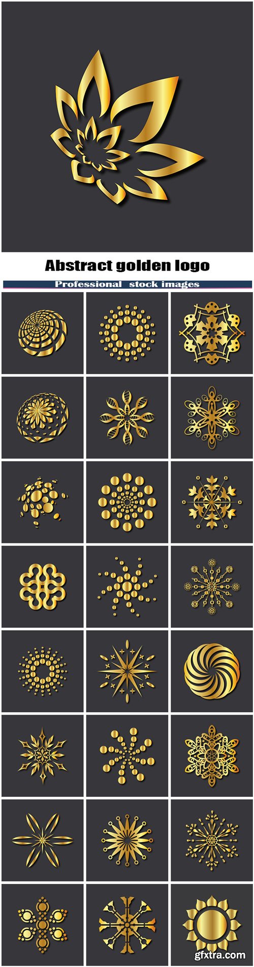 Abstract Golden Logo Vector