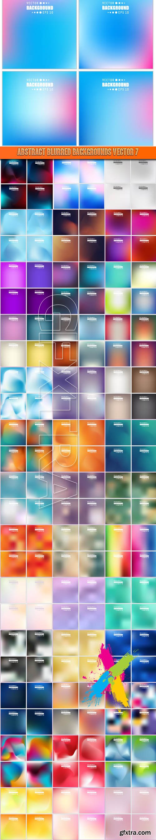 Abstract blurred backgrounds vector 7