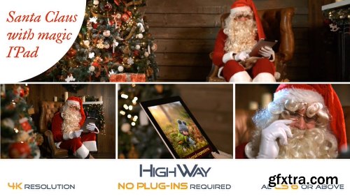 Videohive Santa Claus With Magic IPad 19072421