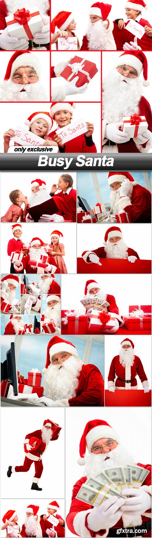 Busy Santa - 12 UHQ JPEG