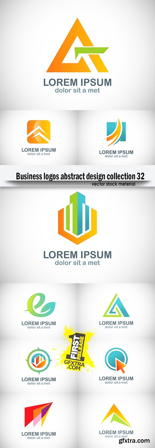 Business logos abstract design collection 32