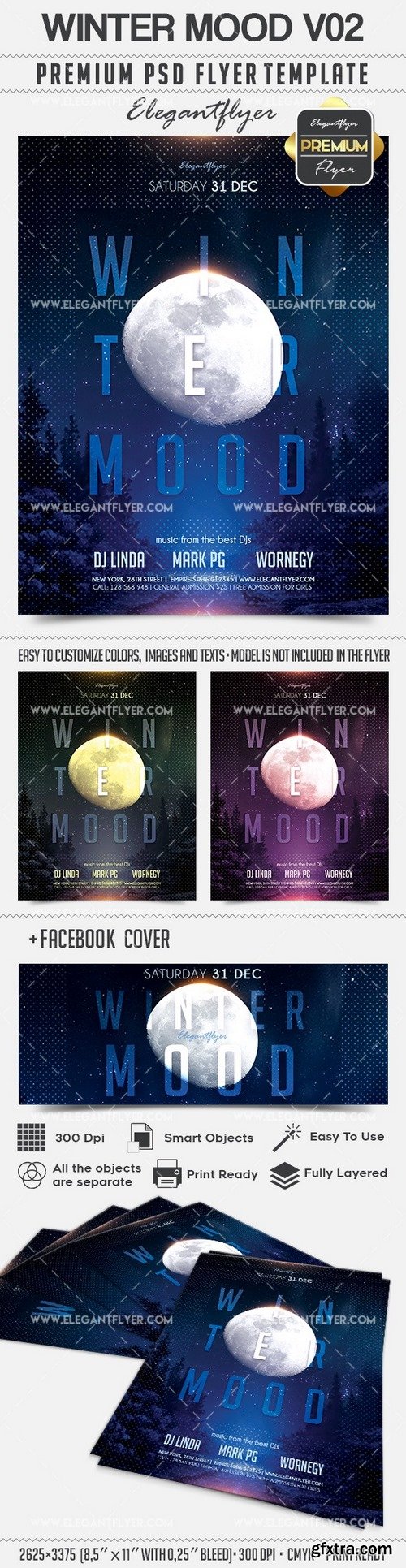 Winter Mood V02 – Flyer PSD Template + Facebook Cover