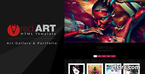 ThemeForest - Red Art v1.0 - HTML Portfolio / Art Gallery Website Template - 13439140