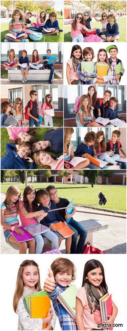 Kids in School - 10 UHQ JPEG Stock Images