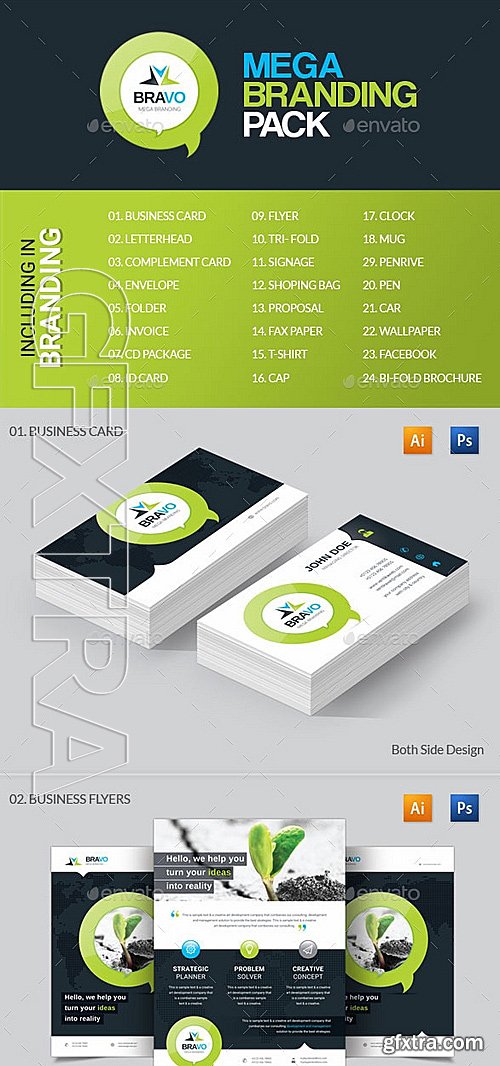 GraphicRiver - Bravo Business Mega Branding Pack 12423230