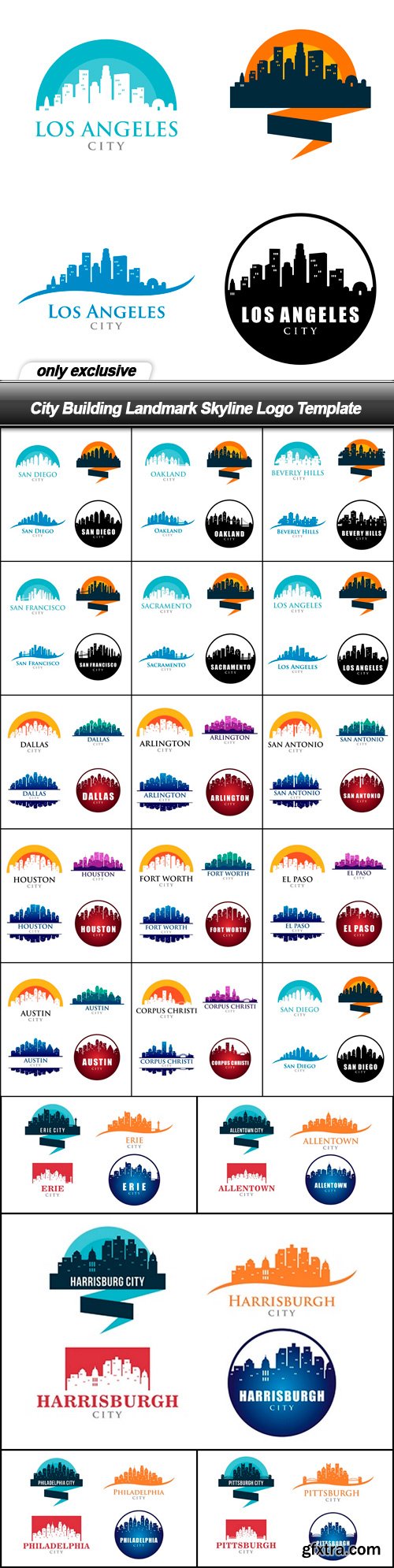 City Building Landmark Skyline Logo Template - 19 EPS