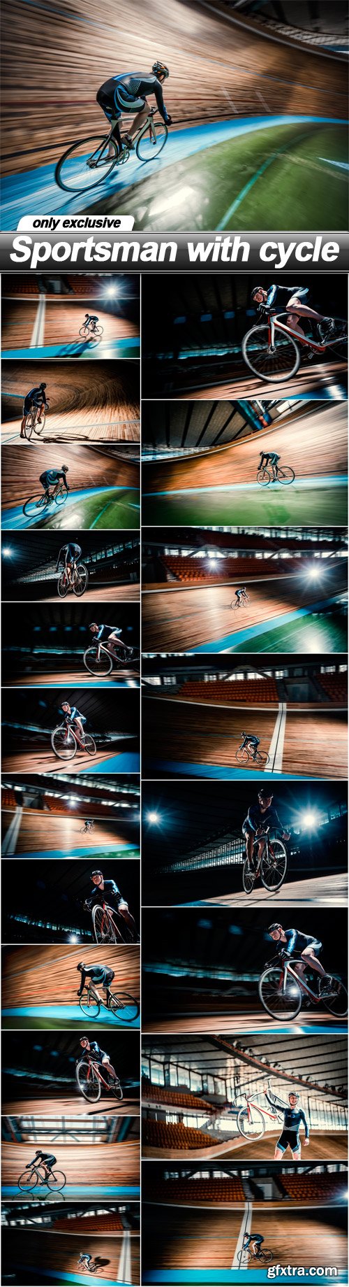 Sportsman with cycle - 20 UHQ JPEG