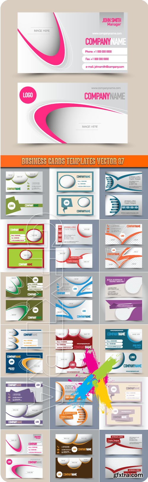 Business Cards Templates vector 87