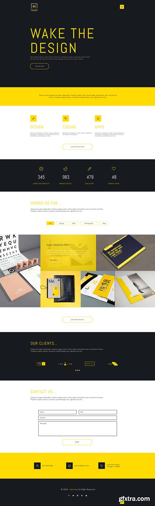 PSD Web Template - Montreal - Creative Portfolio Theme