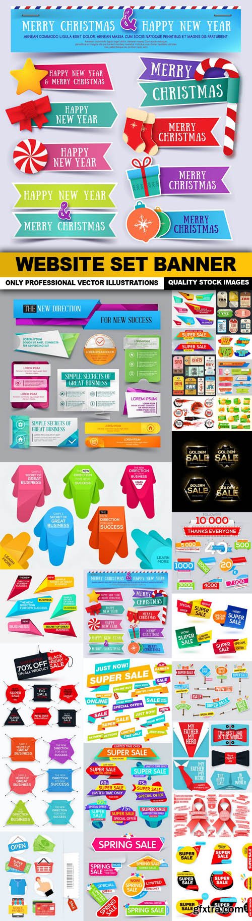 Website Set Banner - 25 Vector