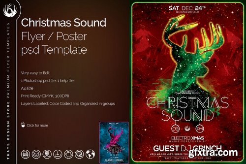 Graphicriver Christmas Sound Flyer Template 13562595