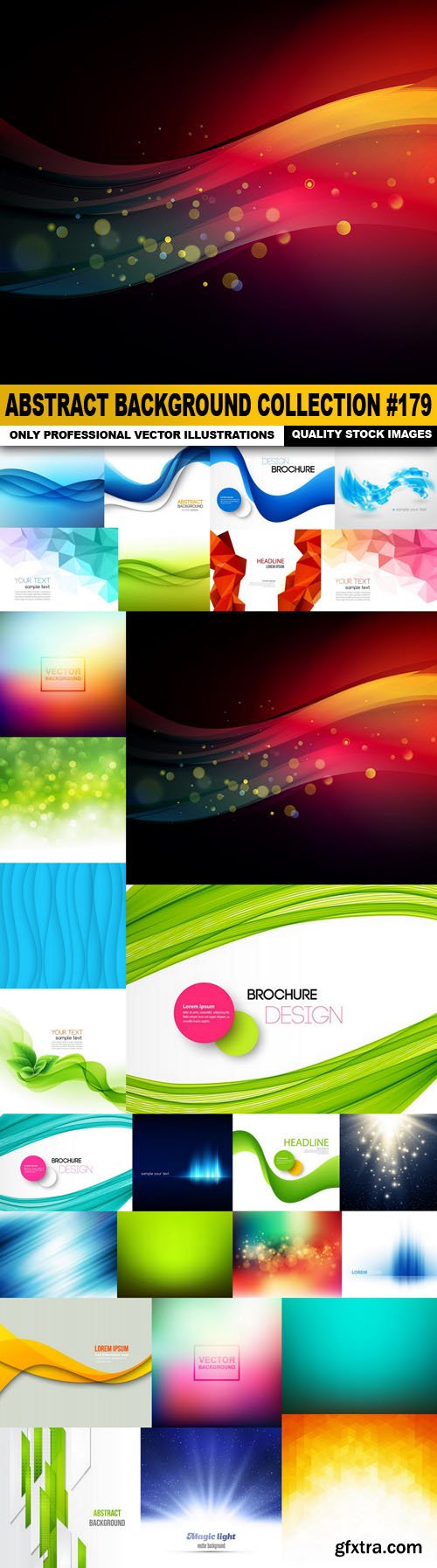 Abstract Background Collection #179 - 28 Vector