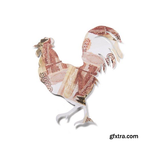 Origami rooster - 5 UHQ JPEG