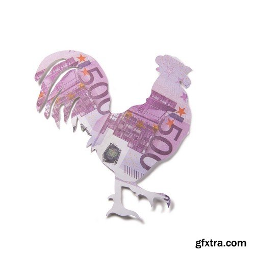 Origami rooster - 5 UHQ JPEG