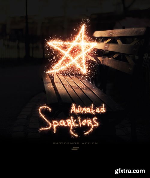 GraphicRiver - Gif Animated Sparkler Photoshop Action - 18710775