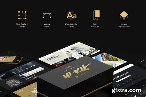 CreativeMarket -50% Sale Milestone UI Kit 609334