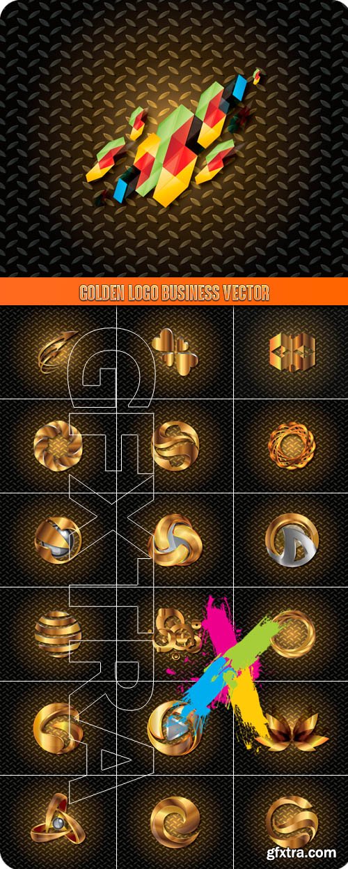 Golden Logo Business Vector