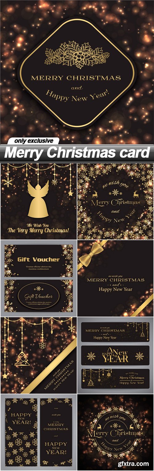 Merry Christmas card - 9 EPS