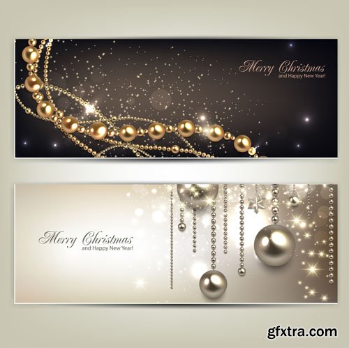 Christmas Backgrounds And Banners - 25 Vector