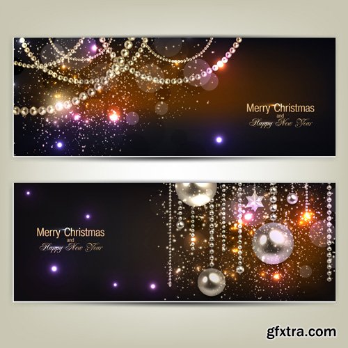 Christmas Backgrounds And Banners - 25 Vector