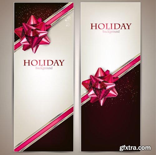 Christmas Backgrounds And Banners - 25 Vector