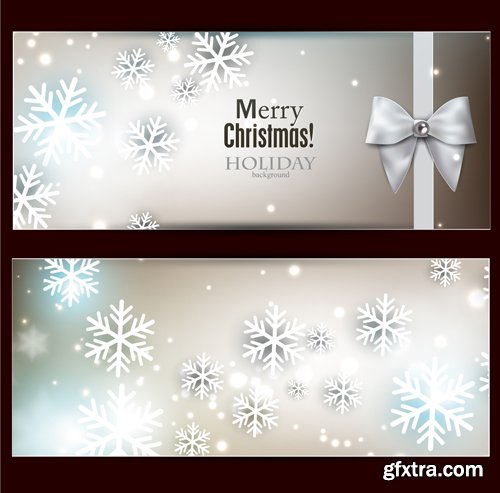 Christmas Backgrounds And Banners - 25 Vector