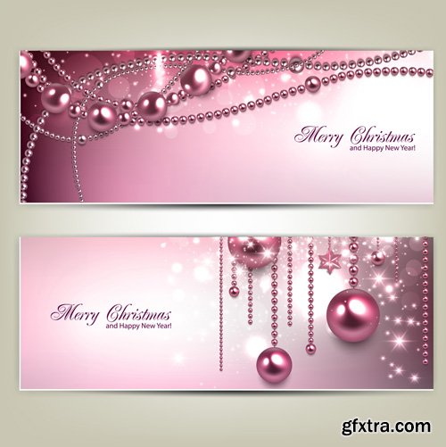 Christmas Backgrounds And Banners - 25 Vector