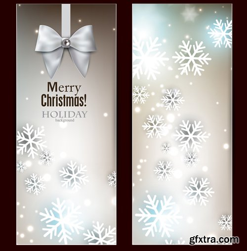 Christmas Backgrounds And Banners - 25 Vector