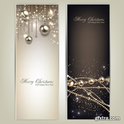 Christmas Backgrounds And Banners - 25 Vector