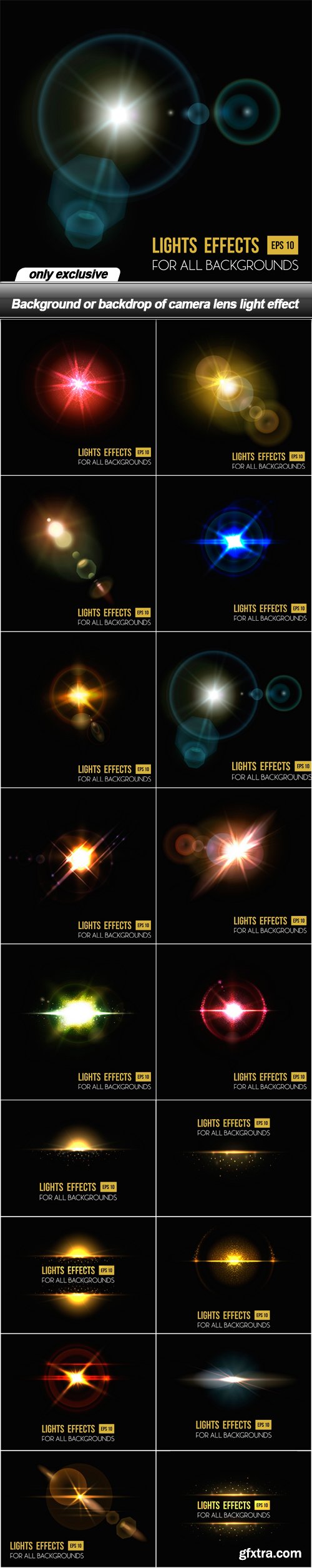 Background or backdrop of camera lens light effect - 19 EPS