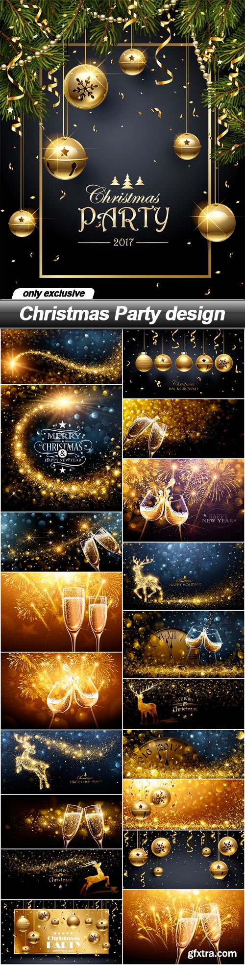 Christmas Party design - 20 EPS