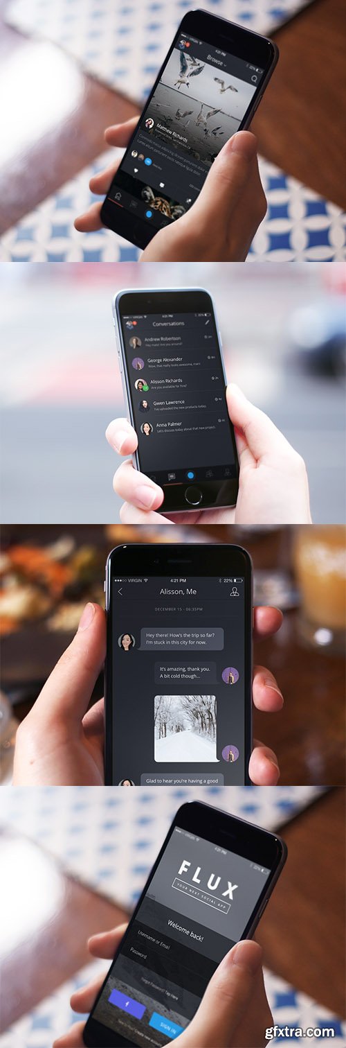 Flux - A pixel perfect social app template