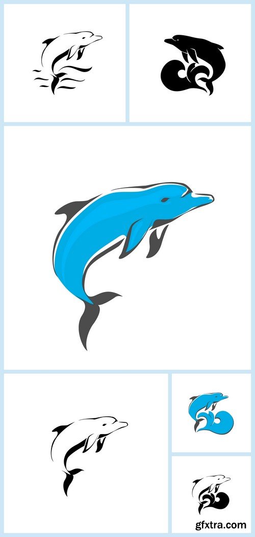 Dolphin Template Logo 6X EPS