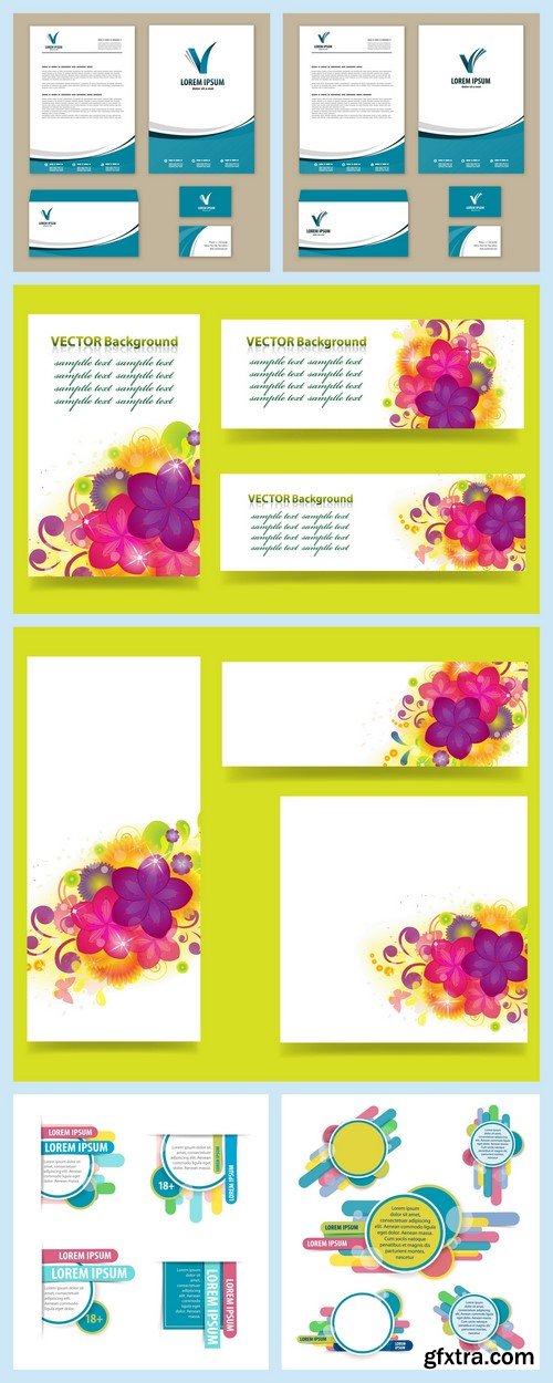 Template corporate style 6X EPS