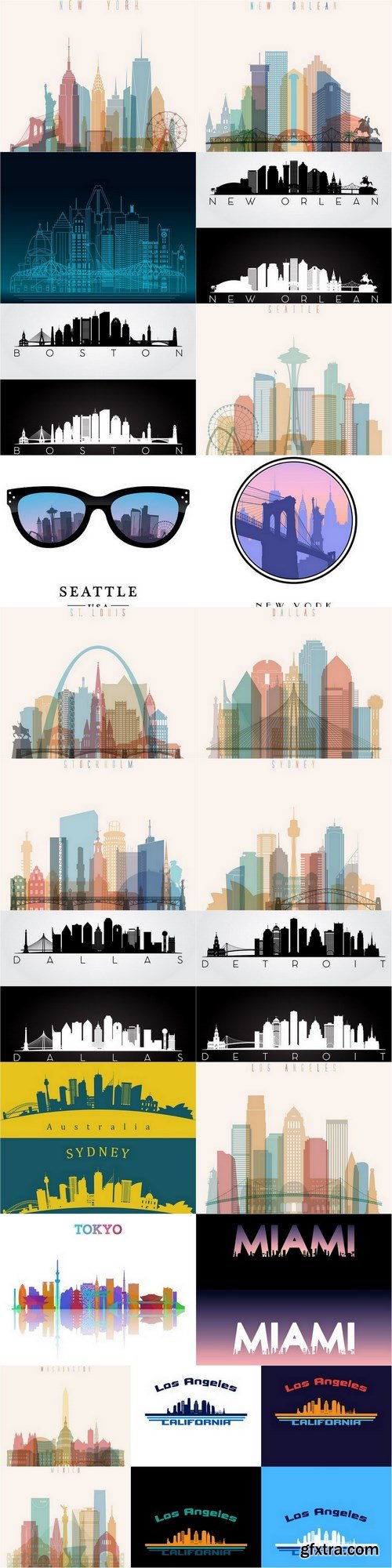 City names - 21 EPS Vector Stock