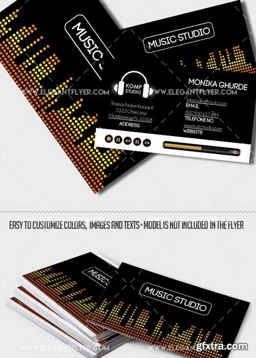 Music Production V1 Premium Business card PSD Template