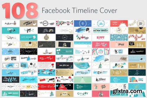 CreativeMarket Christmas Facebook Covers 1107415