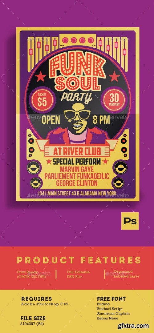 GR - Funk Soul Party Flyer Poster 14567681