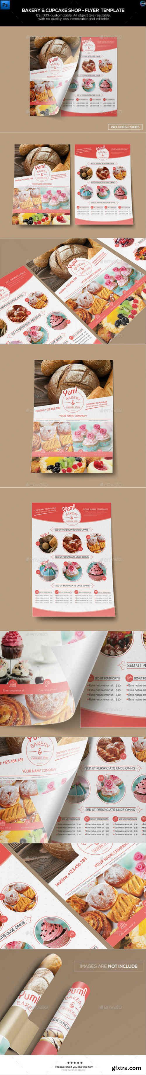 GR - Bakery & Cupcake Shop - Flyer Template 12485922