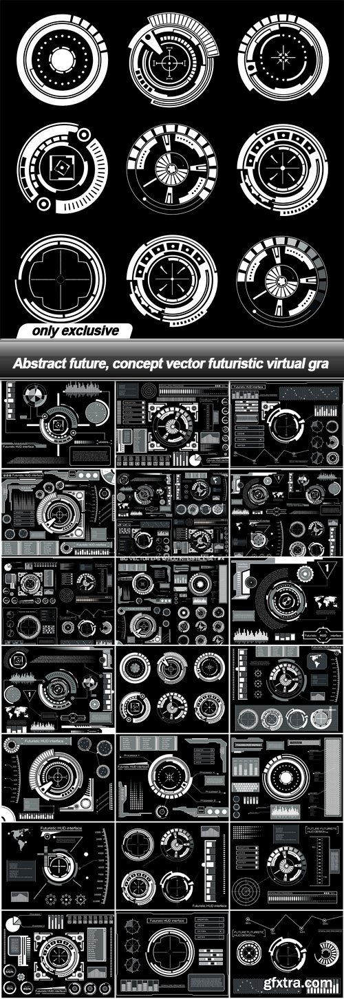 Abstract future, concept vector futuristic virtual gra - 22 EPS